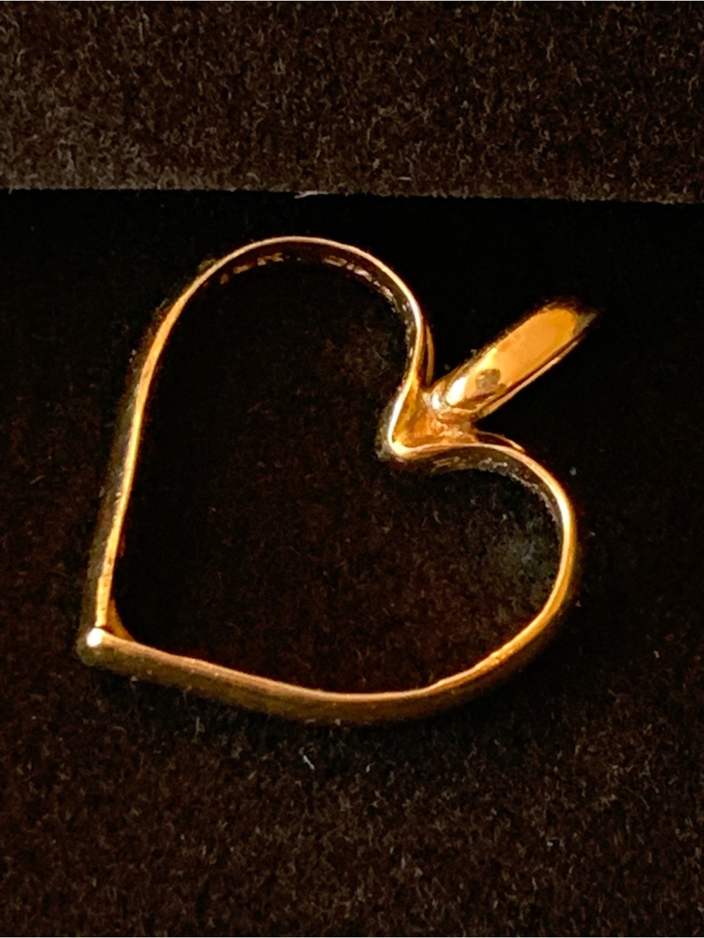 Solid 10k Yellow Gold Puffy Heart Pendant 3.53g - Gift Box Included
